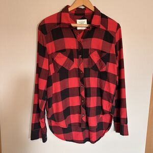 Abercrombie & Fitch Womens Medium Buffalo Plaid Flannel